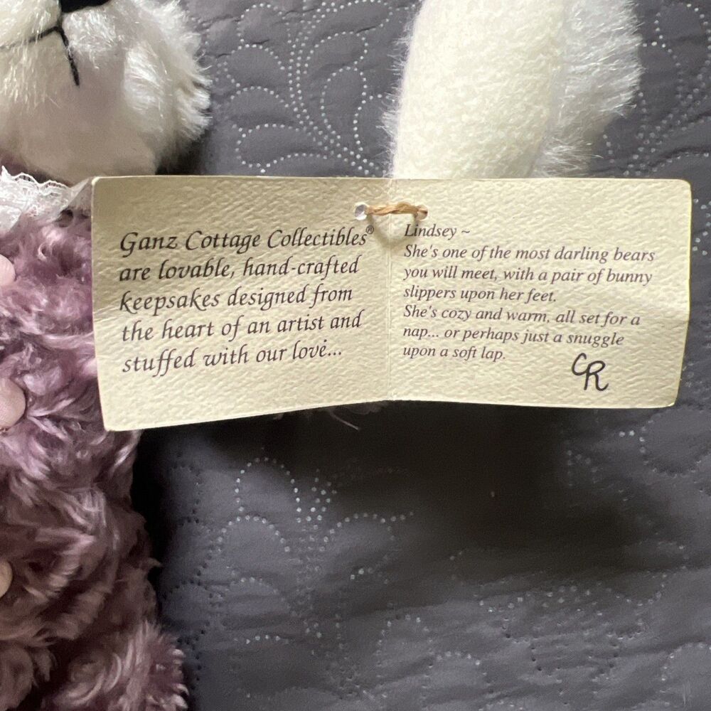 VTG 1998 GANZ COTTAGE COLLECTIBLES TEDDY LINDSEY JOINTED POSEABLE PLUSH BEAR 20’ - Picture 12 of 16